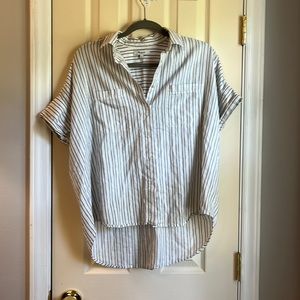 Madewell oversized stripe top with pockets